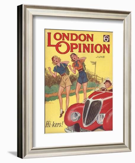 London Opinion, Hitchhiking Glamour Magazine, UK, 1930-null-Framed Giclee Print