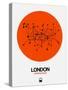 London Orange Subway Map-NaxArt-Stretched Canvas