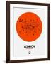 London Orange Subway Map-NaxArt-Framed Art Print