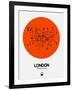 London Orange Subway Map-NaxArt-Framed Art Print