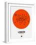 London Orange Subway Map-NaxArt-Framed Art Print