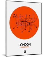 London Orange Subway Map-NaxArt-Mounted Art Print