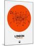London Orange Subway Map-NaxArt-Mounted Art Print