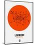 London Orange Subway Map-NaxArt-Mounted Art Print