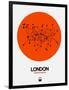 London Orange Subway Map-NaxArt-Framed Art Print