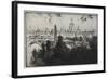 London over Embankment Gardens, 1906-Joseph Pennell-Framed Giclee Print