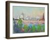 London over Waterloo Bridge-Joseph Pennell-Framed Giclee Print