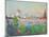 London over Waterloo Bridge-Joseph Pennell-Mounted Giclee Print