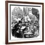 London Oyster Stall 1861-null-Framed Art Print