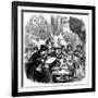 London Oyster Stall 1861-null-Framed Art Print