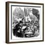 London Oyster Stall 1861-null-Framed Art Print