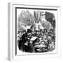 London Oyster Stall 1861-null-Framed Art Print