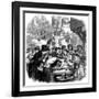 London Oyster Stall 1861-null-Framed Art Print