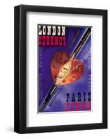 London-Paris, Southern Railway-Margaret Bradley-Framed Premium Giclee Print