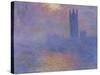 London Parliament in the Fog, c.1904-Claude Monet-Stretched Canvas