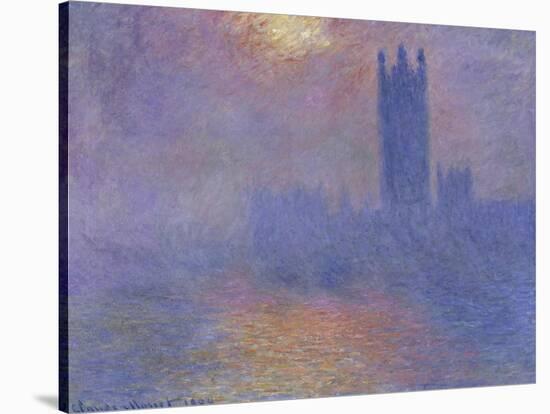 London Parliament in the Fog, c.1904-Claude Monet-Stretched Canvas
