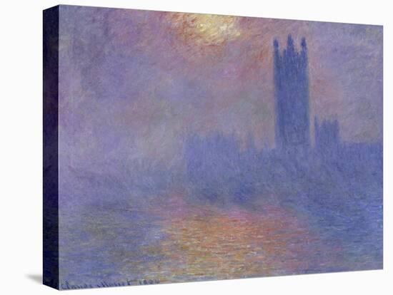 London Parliament in the Fog, c.1904-Claude Monet-Stretched Canvas