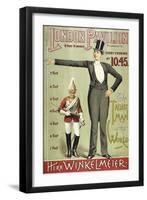 London Pavillion, Piccadilly, 1887. the Tallest Man in the World. Herr Winkelmeier-Henry Evanion-Framed Premium Giclee Print