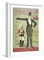 London Pavillion, Piccadilly, 1887. the Tallest Man in the World. Herr Winkelmeier-Henry Evanion-Framed Giclee Print