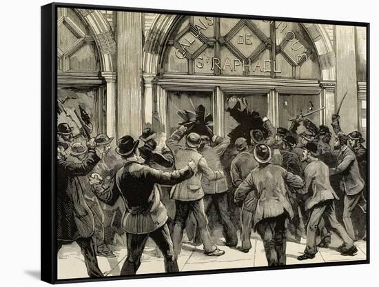 London, Picadilly, Socialist Agitation, February 8, 1886-null-Framed Stretched Canvas