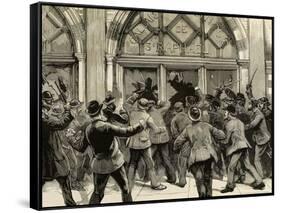 London, Picadilly, Socialist Agitation, February 8, 1886-null-Framed Stretched Canvas