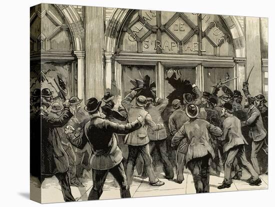 London, Picadilly, Socialist Agitation, February 8, 1886-null-Stretched Canvas