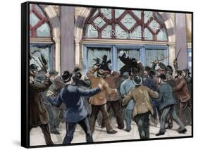 London. Picadilly. Socialist Agitation. February 8, 1886-null-Framed Stretched Canvas