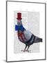 London Pigeon-Fab Funky-Mounted Art Print