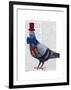 London Pigeon-Fab Funky-Framed Art Print