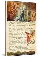 London', Plate 38 from 'songs of Experience', 1794 (Colour Printed Etching with W/C)-William Blake-Mounted Giclee Print