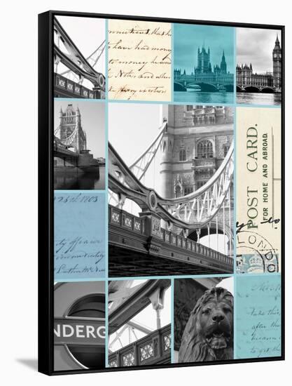 London Postcards-Cameron Duprais-Framed Stretched Canvas