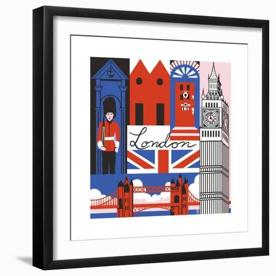 London Print-Julie Goonan-Framed Giclee Print