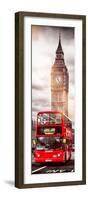 London Red Bus and Big Ben - City of London - UK - England - Photography Door Poster-Philippe Hugonnard-Framed Photographic Print