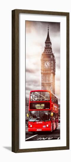 London Red Bus and Big Ben - City of London - UK - England - Photography Door Poster-Philippe Hugonnard-Framed Photographic Print