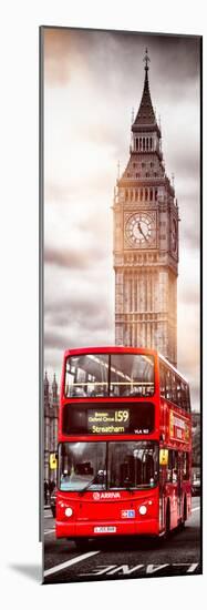 London Red Bus and Big Ben - City of London - UK - England - Photography Door Poster-Philippe Hugonnard-Mounted Photographic Print