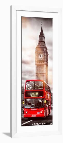 London Red Bus and Big Ben - City of London - UK - England - Photography Door Poster-Philippe Hugonnard-Framed Photographic Print