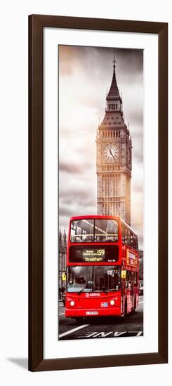 London Red Bus and Big Ben - City of London - UK - England - Photography Door Poster-Philippe Hugonnard-Framed Photographic Print