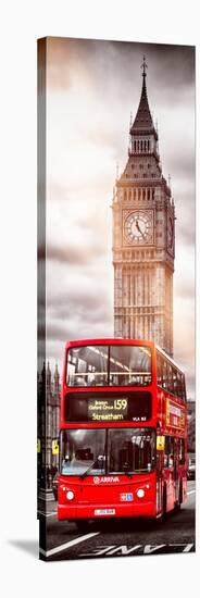 London Red Bus and Big Ben - City of London - UK - England - Photography Door Poster-Philippe Hugonnard-Stretched Canvas