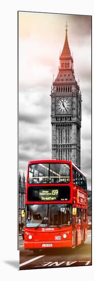 London Red Bus and Big Ben - City of London - UK - England - Photography Door Poster-Philippe Hugonnard-Mounted Photographic Print