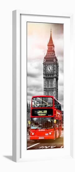 London Red Bus and Big Ben - City of London - UK - England - Photography Door Poster-Philippe Hugonnard-Framed Photographic Print