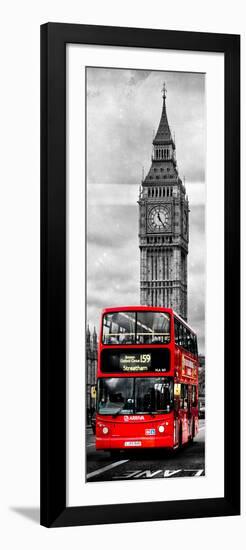 London Red Bus and Big Ben - City of London - UK - England - Photography Door Poster-Philippe Hugonnard-Framed Photographic Print