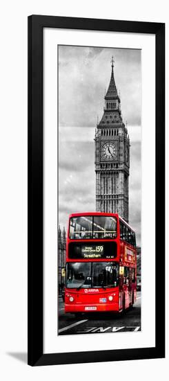 London Red Bus and Big Ben - City of London - UK - England - Photography Door Poster-Philippe Hugonnard-Framed Photographic Print