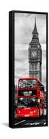 London Red Bus and Big Ben - City of London - UK - England - Photography Door Poster-Philippe Hugonnard-Framed Stretched Canvas