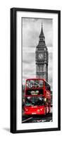 London Red Bus and Big Ben - City of London - UK - England - Photography Door Poster-Philippe Hugonnard-Framed Photographic Print