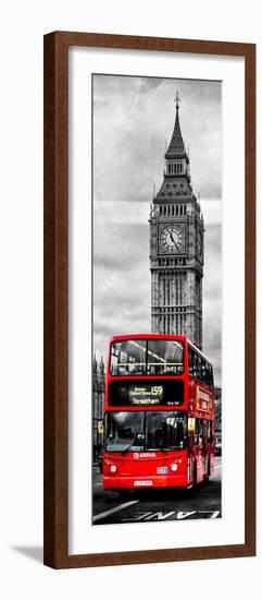 London Red Bus and Big Ben - City of London - UK - England - Photography Door Poster-Philippe Hugonnard-Framed Photographic Print