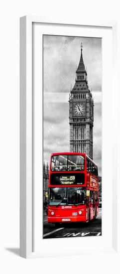 London Red Bus and Big Ben - City of London - UK - England - Photography Door Poster-Philippe Hugonnard-Framed Photographic Print