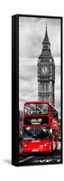 London Red Bus and Big Ben - City of London - UK - England - Photography Door Poster-Philippe Hugonnard-Framed Stretched Canvas