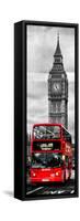 London Red Bus and Big Ben - City of London - UK - England - Photography Door Poster-Philippe Hugonnard-Framed Stretched Canvas