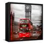 London Red Bus and Big Ben - City of London - UK - England - United Kingdom - Europe-Philippe Hugonnard-Framed Stretched Canvas