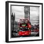 London Red Bus and Big Ben - City of London - UK - England - United Kingdom - Europe-Philippe Hugonnard-Framed Photographic Print